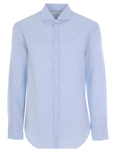 Рубашка хлопковая Slim Fit Brunello Cucinelli