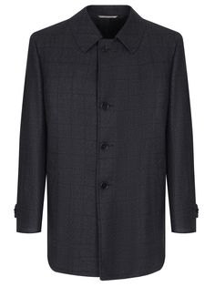 Шерстяное пальто в клетку Canali