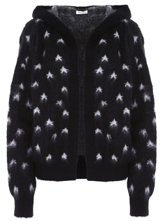 Кардиган из мохера с узором Saint Laurent