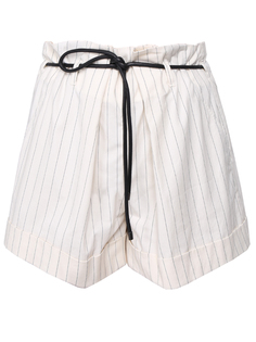Хлопковые шорты в полоску MF589P7191 C1902 Brunello Cucinelli