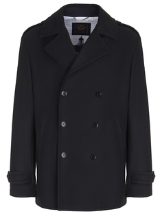 Пальто двубортное шерстяное Paul&Shark