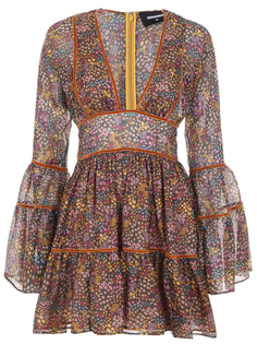 Платье шелковое с принтом S75CV0153 S52495 001S Dsquared2