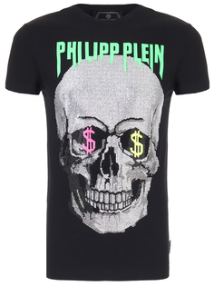 Футболка хлопковая с принтом Philipp Plein
