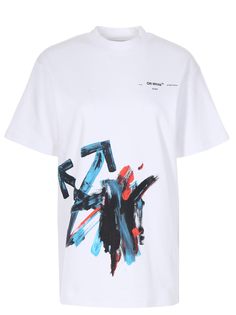 Футболка оверсайз с принтом OWAA072R20H841260130 Off White