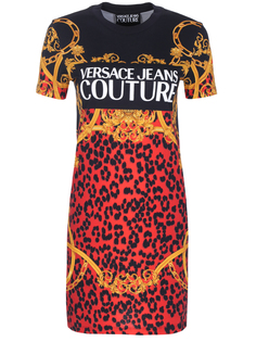 Платье-футболка из хлопка Versace
