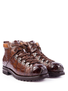 Ботинки из кожи крокодила Santoni