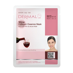 Dermal, Маска с экстрактом вина и коллагеном, 23 г