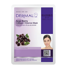 Dermal, Маска с ягодами асаи и коллагеном, 23 г