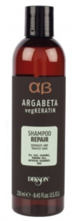 Domix, Шампунь для ослабленных и химически обработанных волос с гидролизированными протеинами риса и сои Argabeta Repair Shampoo, 500 мл Dikson