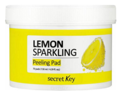 Domix, Lemon Sparkling Peeling Pad Пилинг-диски для лица, 70 шт Secret Key