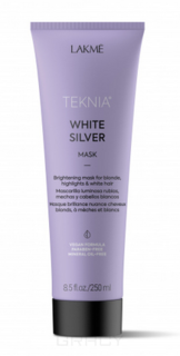 Domix, Тонирующая маска для нейтрализации желтого оттенка волос White Silver Mask, 250 мл Lakme