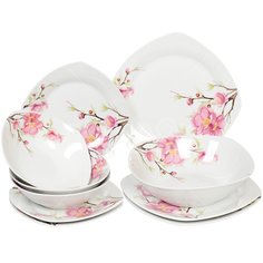 Сервиз столовый из керамики, 19 предметов, Лея 19К-8847