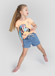 Принтованные шорты для девочек O'stin