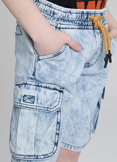 Джинсовые шорты с карго-карманами для мальчиков O'stin