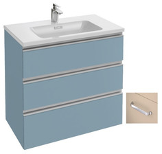 Тумба белый блестящий 80 см 3 ящика Jacob Delafon Vox EB2098-R1-G1C