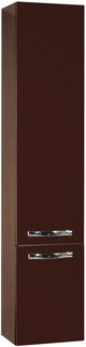 Пенал подвесной темно-коричневый с бельевой корзиной Акватон Ария 1A134403AA430