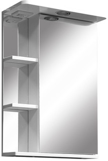 Зеркальный шкаф 50x70 см белый глянец/белый матовый R Stella Polar Нелея SP-00000035
