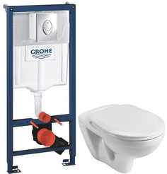 Комплект подвесной унитаз Santek Бореаль 1.WH30.2.205 + система инсталляции Grohe 38721001