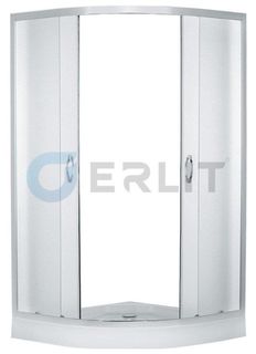 Душевой уголок с поддоном 90x90x195 см Erlit Comfort ER0509-C3 матовое стекло