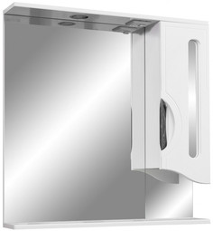 Зеркальный шкаф 80x80 см белый глянец/белый матовый Stella Polar Сильва SP-00000206