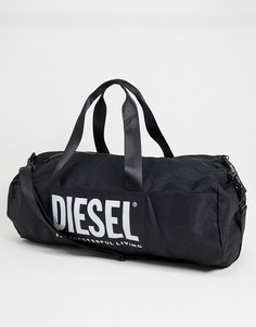 Черная спортивная сумка с большим логотипом Diesel-Черный