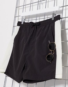 Полосатые шорты для плавания в стиле ретро French Connection-Черный цвет