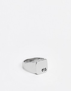 Серебристое кольцо с отделкой Icon Brand-Серебряный