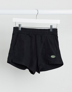 Черные трикотажные шорты для бега Bershka-Черный