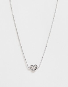 Серебристое ожерелье с подвеской Kate Spade - Loves Me Knot-Серебряный