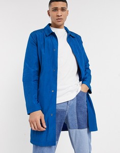 Синий легкий тренч ASOS DESIGN-Голубой