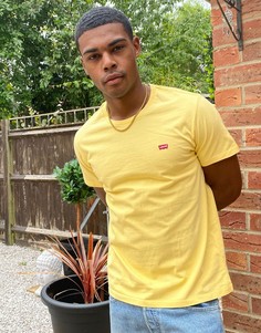 Желтая футболка с маленьким логотипом Levis-Желтый