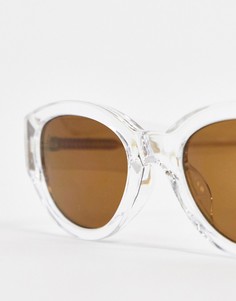 Круглые солнцезащитные очки в прозрачной оправе A.Kjaerbede-Очистить
