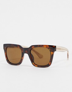 Коричневые квадратные солнцезащитные очки A.Kjaerbede-Коричневый цвет