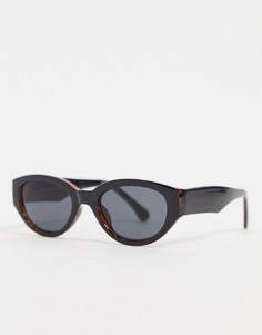 Черно-коричневые круглые солнцезащитные очки в стиле ретро A.Kjaerbede-Черный