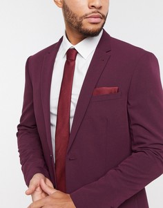 Бордовый галстук и платок для пиджака Topman-Темно-синий