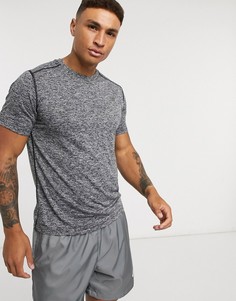 Серая меланжевая футболка New Balance Running Core-Серый