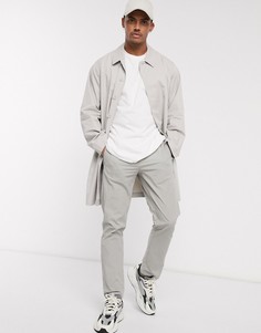 Светло-бежевый легкий тренч однобортного кроя ASOS DESIGN