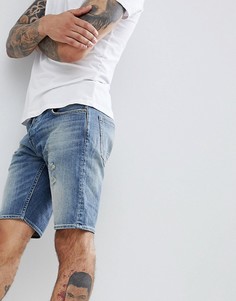 Рваные джинсовые шорты скинни AllSaints-Синий
