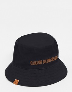 Черная панама с логотипом Calvin Klein Jeans-Черный