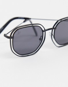 Черные солнцезащитные очки в квадратной оправе Jeepers Peepers-Черный цвет