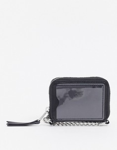 Бумажник из искусственной кожи с цепочкой ASOS DESIGN-Черный