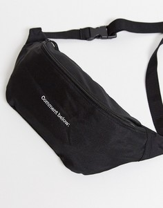 Черная сумка-кошелек через плечо с надписью ASOS DESIGN-Черный