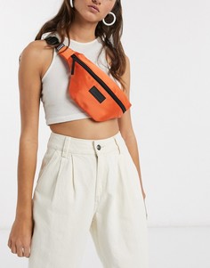 Атласная сумка-кошелек на пояс с молнией Consigned-Оранжевый цвет