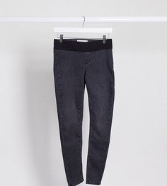 Черные джинсы с посадкой под животом Topshop Maternity-Черный цвет