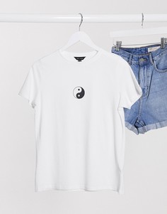 Белая футболка с принтом New Look-Белый