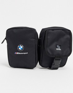 Черная сумка в стиле милитари с надписью "BMW Motorsport" Puma-Черный
