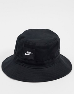 Черная панама с логотипом Nike-Черный цвет