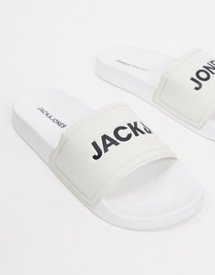 Белые шлепанцы Jack & Jones-Белый