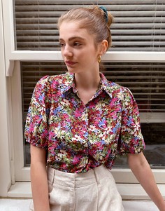 Свободная рубашка с цветочным принтом Only-Мульти