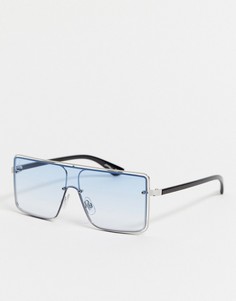 Квадратные солнцезащитные очки с голубыми стеклами Jeepers Peepers-Синий